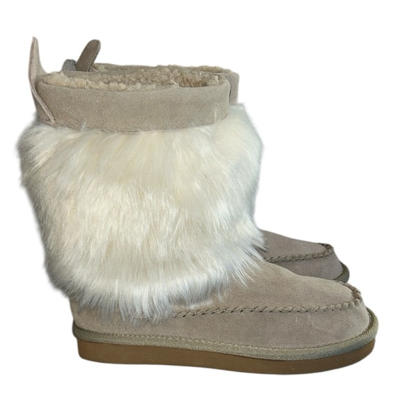 Rampage Westie Faux Fur and Suede Fleece Lined Leather Boots Size 6 - Picture 6 of 11